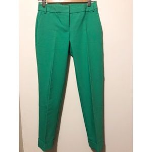 Express Editor cropped green ankle pants